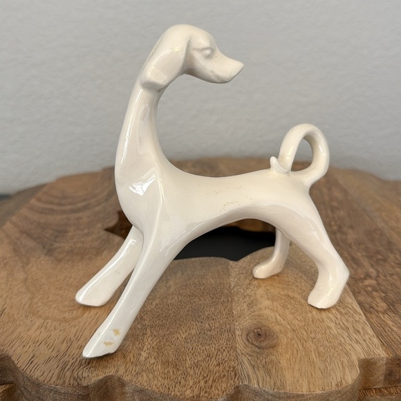 Vintage Elegant White Ceramic Greyhound MCM Figurine - Picture 10 of 10